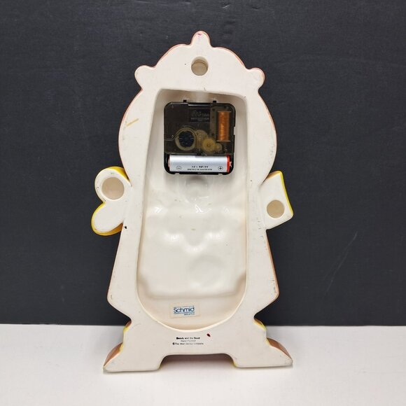 Beauty & The Beast-Cogsworth Ceramic Clock Disney- Schmid -Hand Painted Vintage - Picture 2 of 6